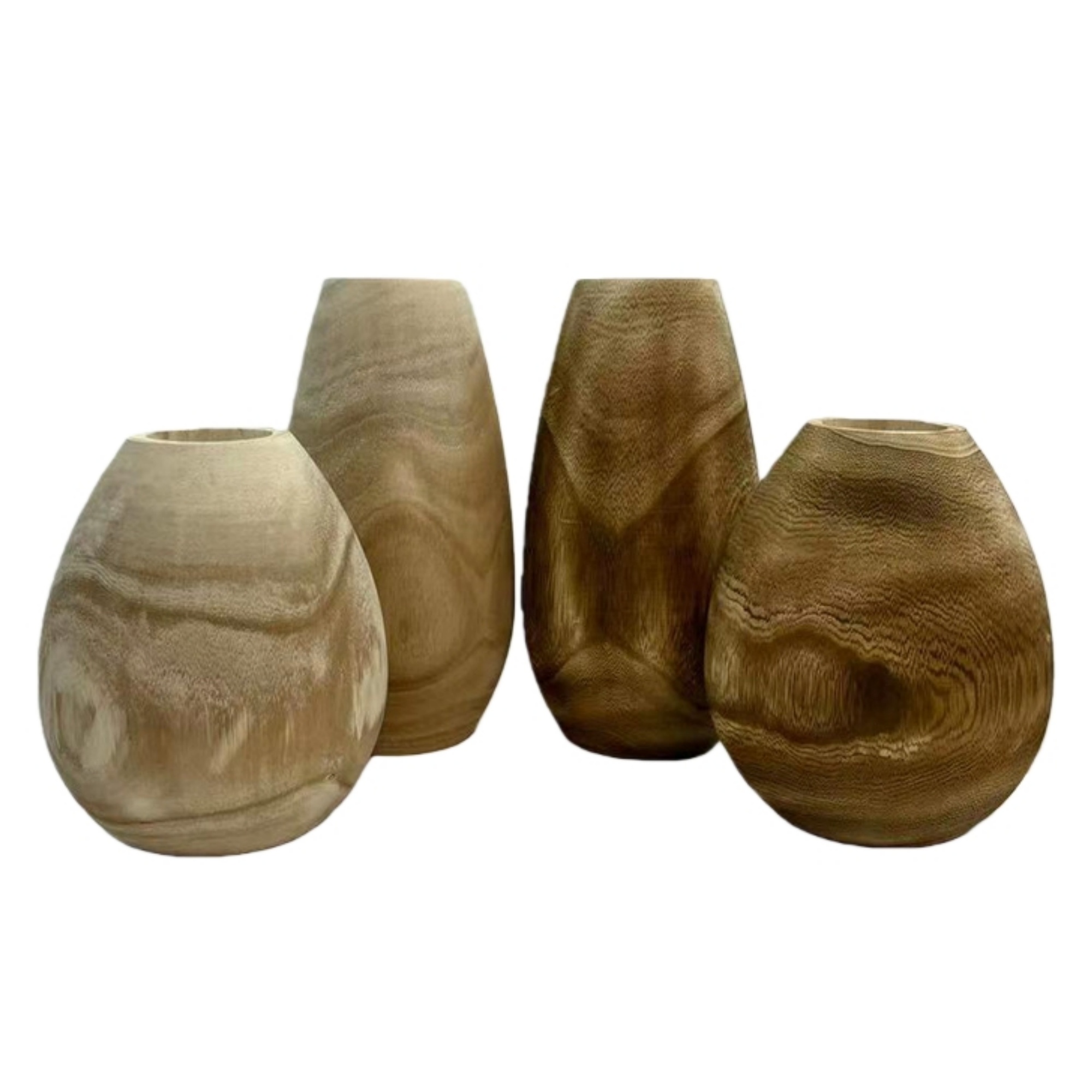 Natural Wood Flower Vase 2