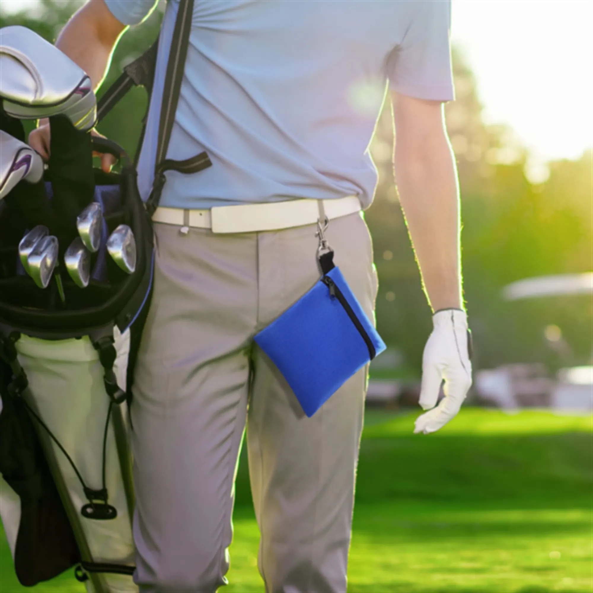 Golf Tee Bag Holder With Metal Lobster Claw Clip 9