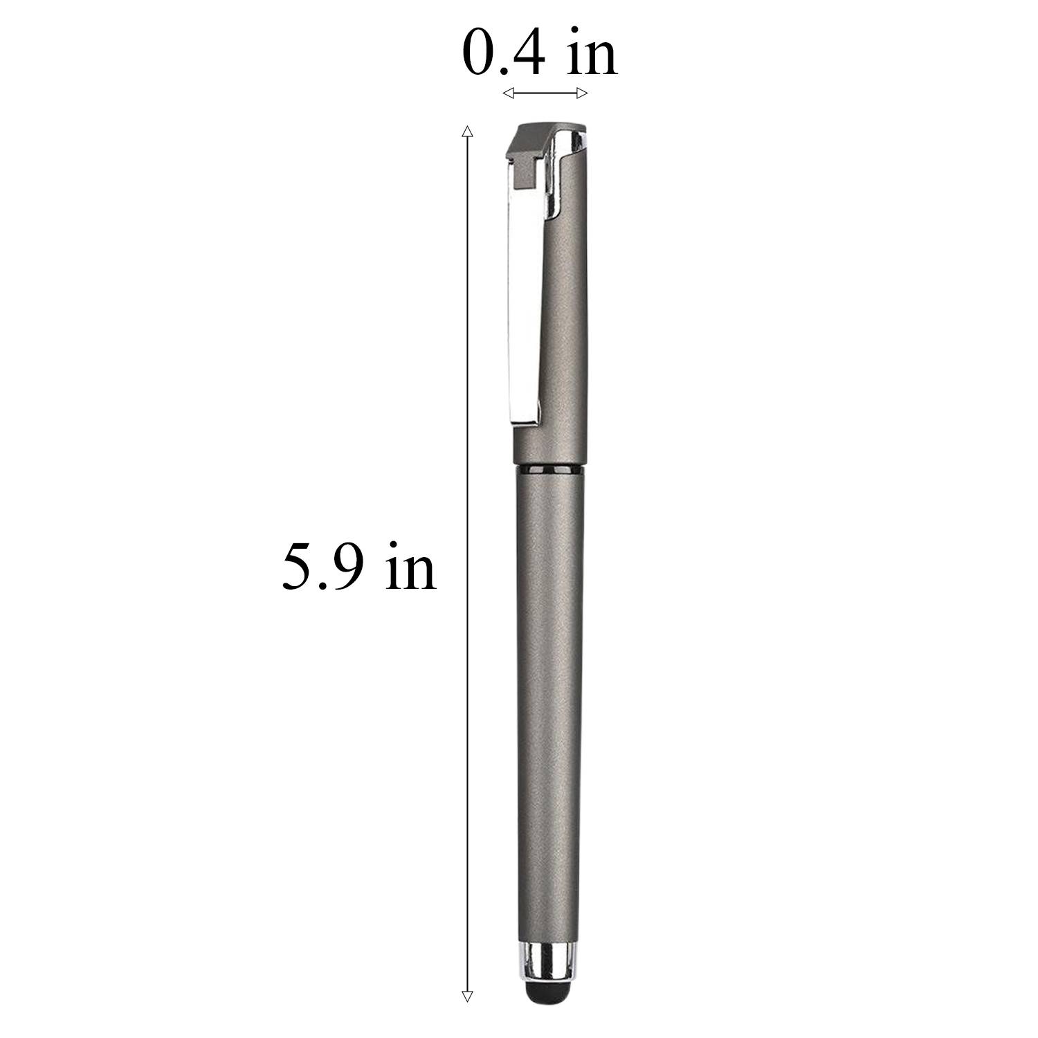 2 in 1 Cap Action Business Ballpoint Pen w/ Stylus Tip 4