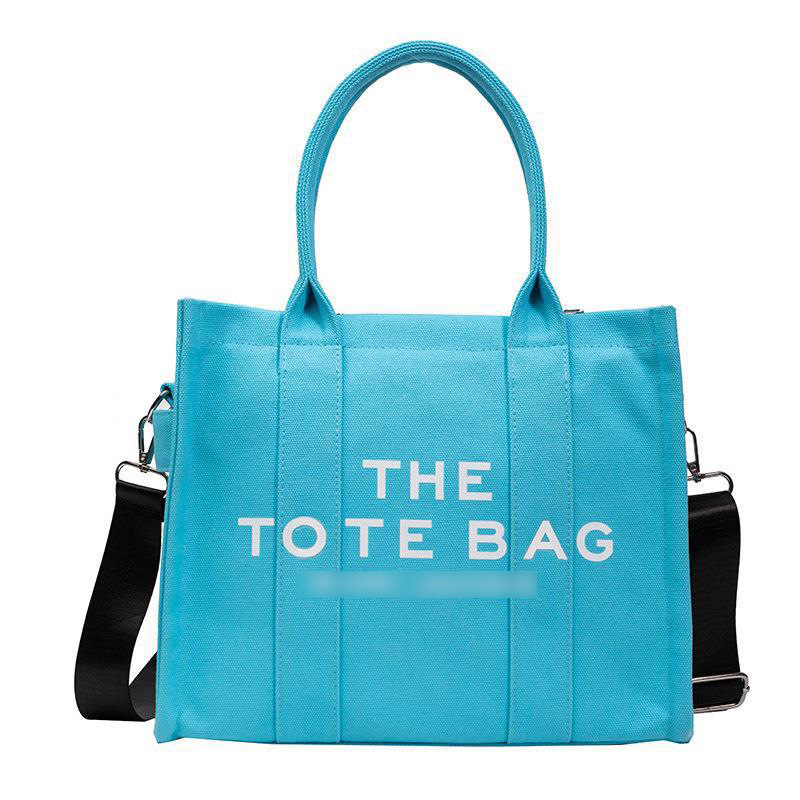 Women's New Fashion Canvas Large Capacity Handbag Single Shoulder Bag Makeup Bag 5
