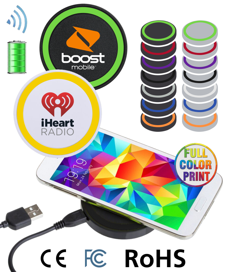 Union Printed, QI Wireless Charger Pad - Full-Color Print 2