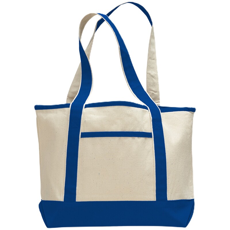 12 oz Canvas Tote Bag W/ Front Pocket 1