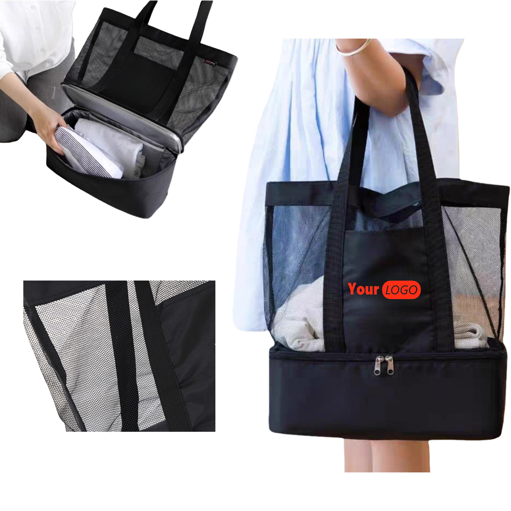 Waterproof Separation Mesh Beach Bag 2