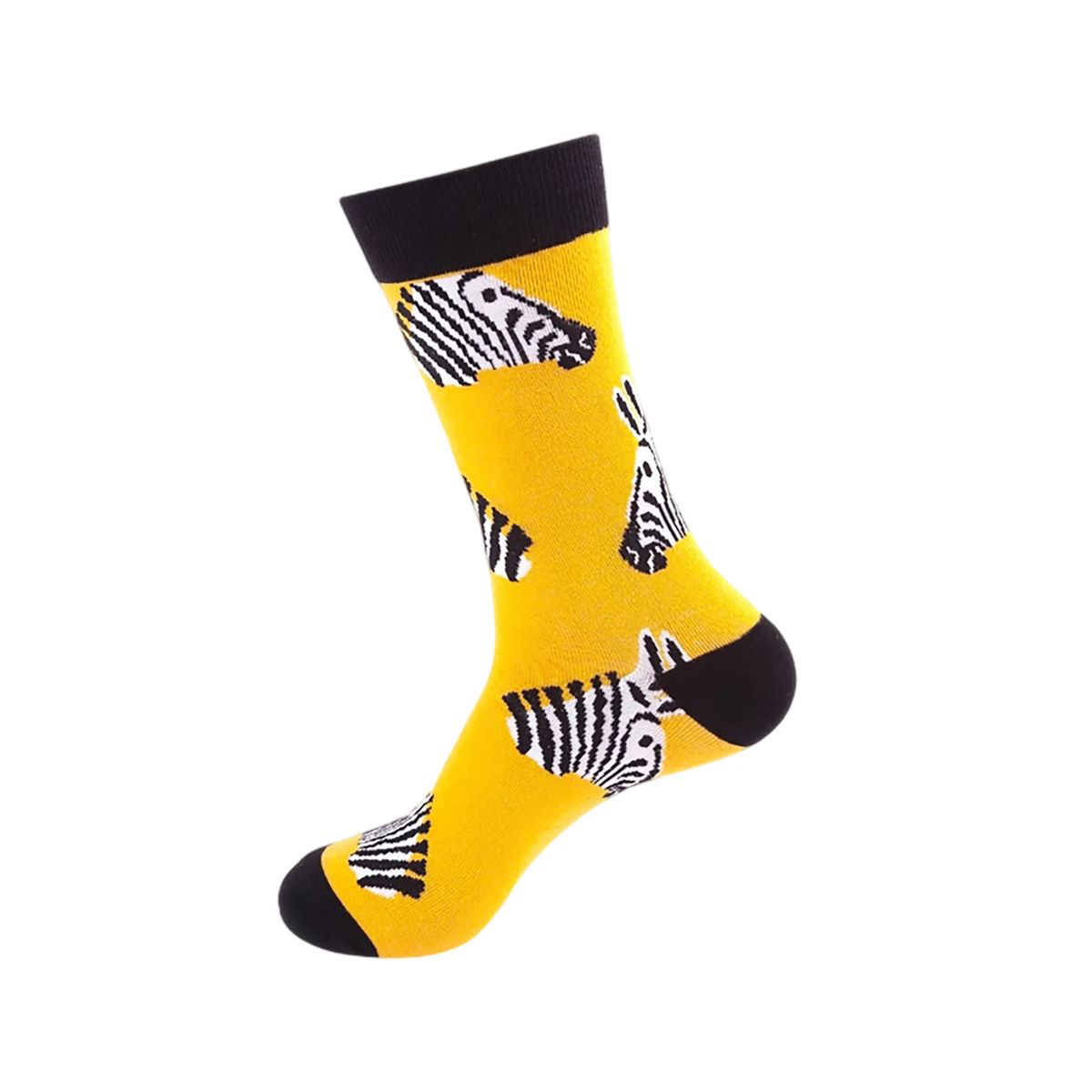 Cotton Crew Socks with Jacquard Pattern 101