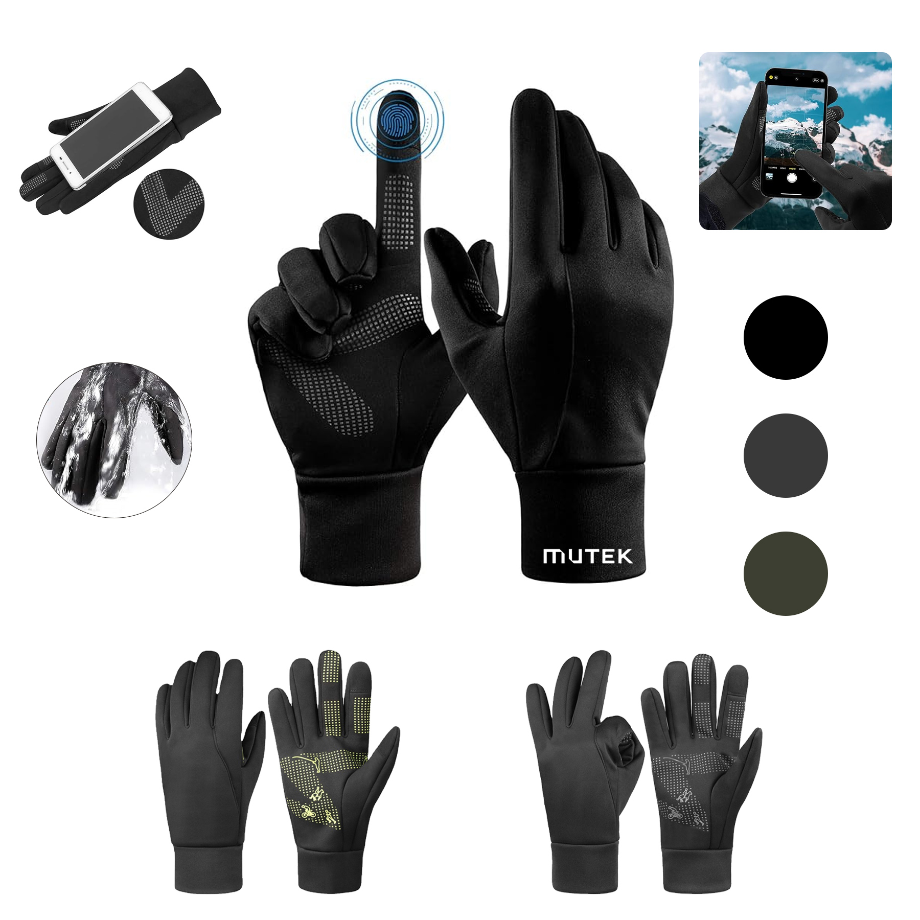 Winter Gloves Touch Screen Water Resistant Windproof Thermal 2