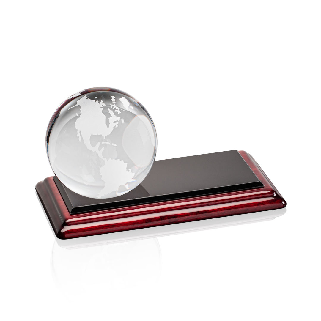 Globe Award on Rosewood Base 4