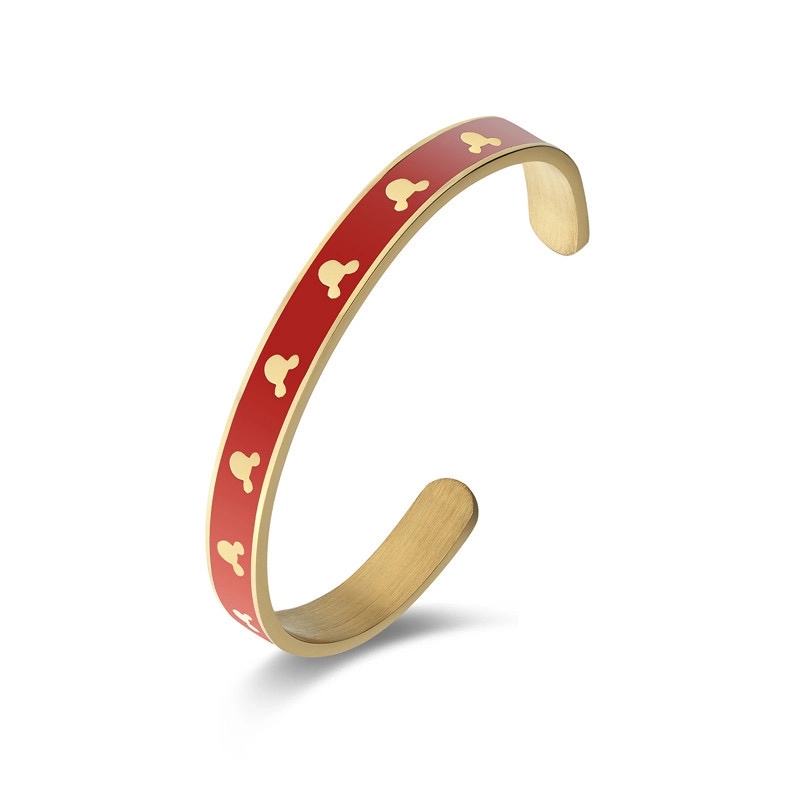 Custom Enamel Style 304 Stainless Steel Cuff Bangles 5