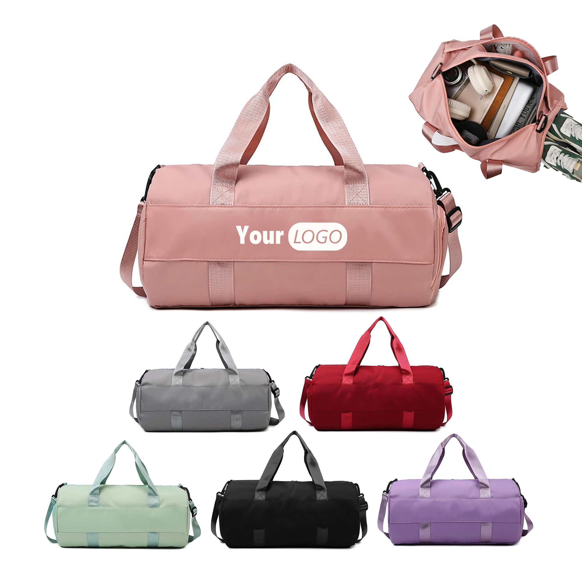 Waterproof Gym Duffel Bag with Shoe Compartment 2