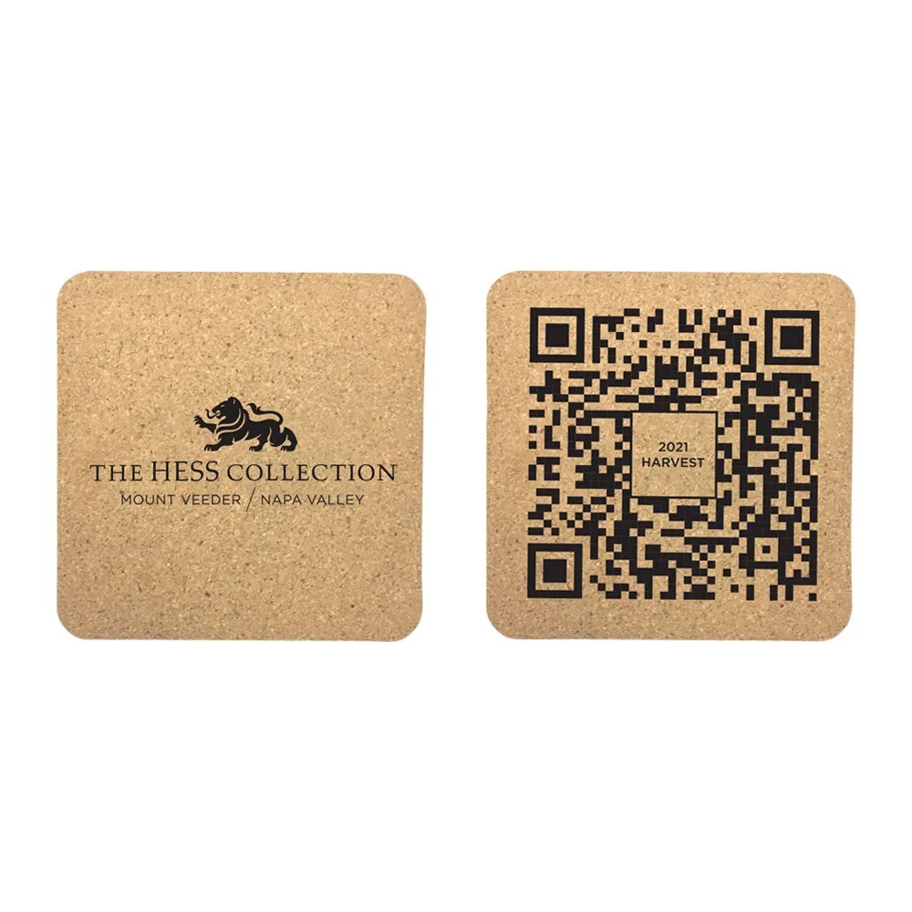 Square Cork Coaster Set with Holder (Set of 4) 7