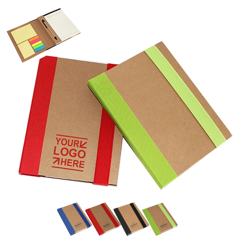 Recycle sticky notebook & pen set 2