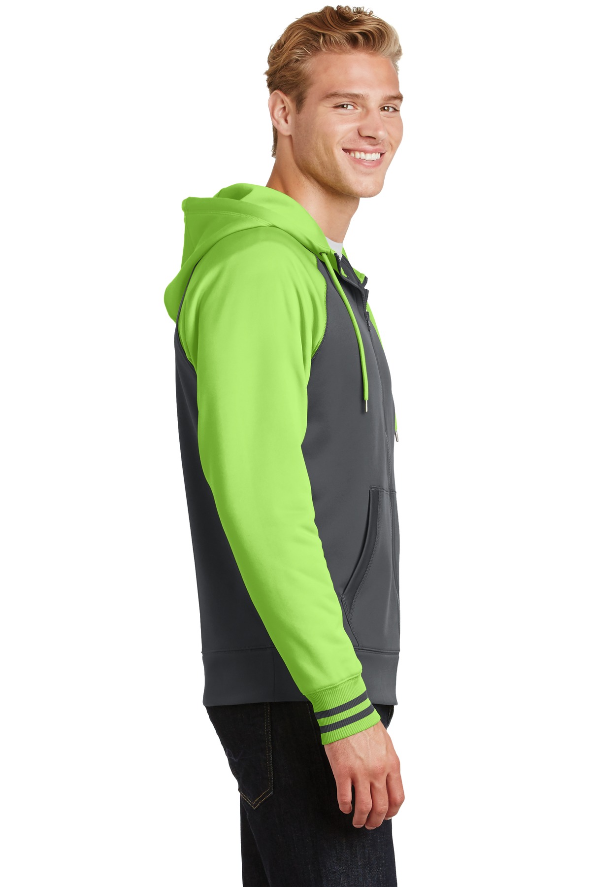 Sport-Tek Sport-Wick Varsity Fleece Full-Zip Hooded Jacket. ST236 2
