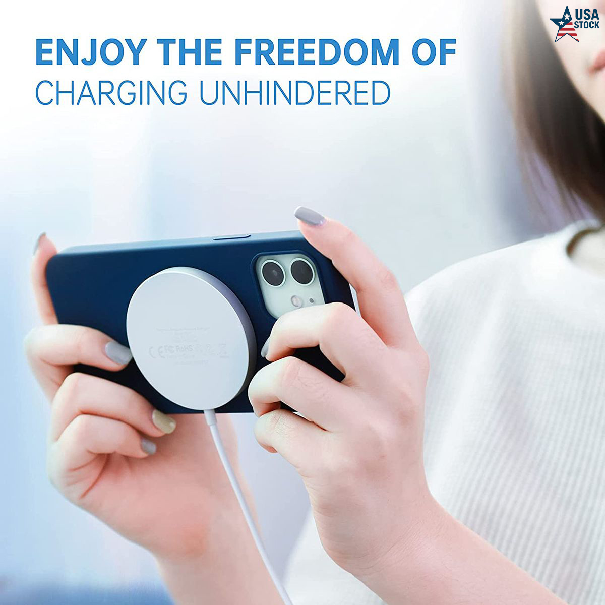 Magnetic Wireless Charger 15W Fast Charger Compatible With MagSafe Wireless Charger 6