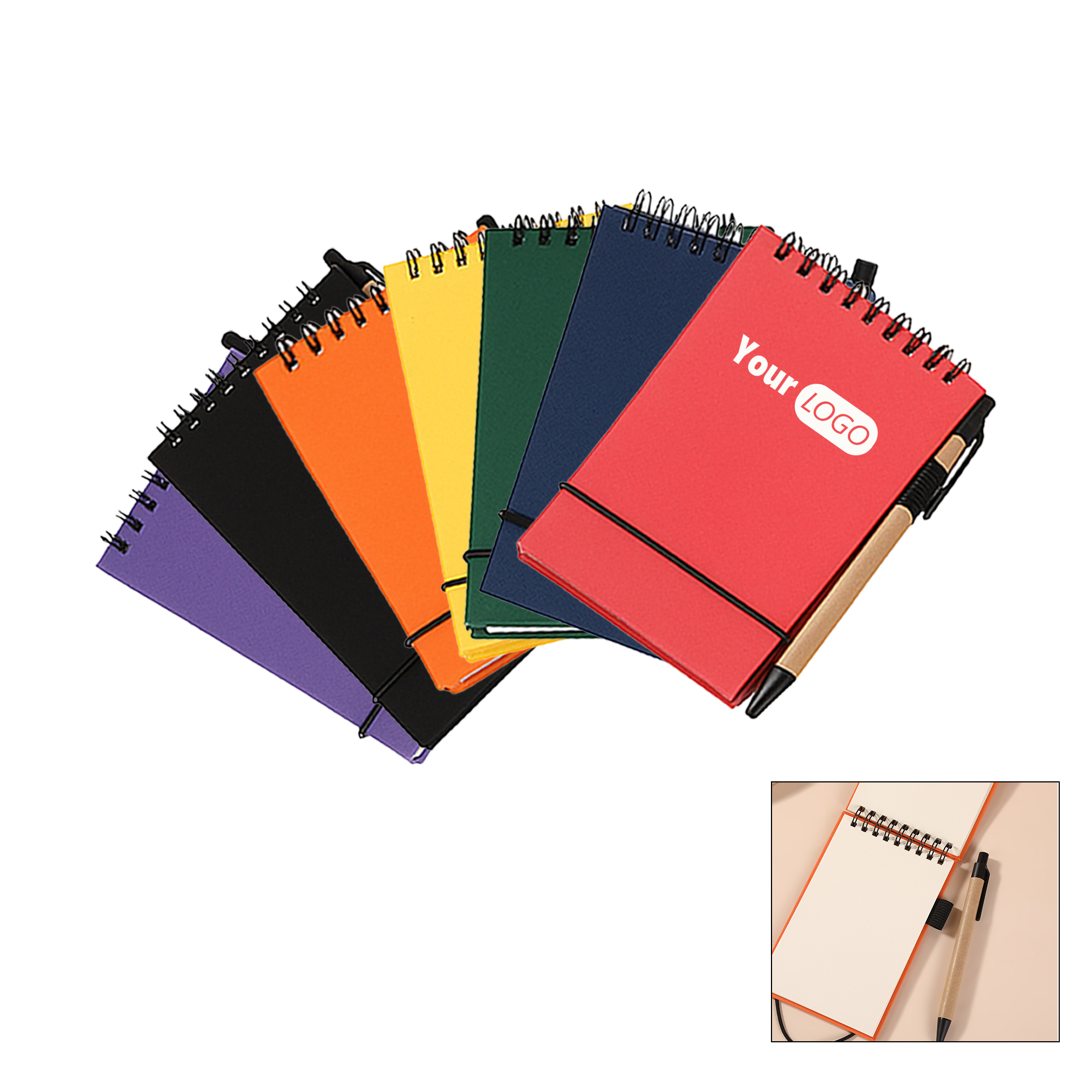 Spiral Bound Notepad with Pen 9