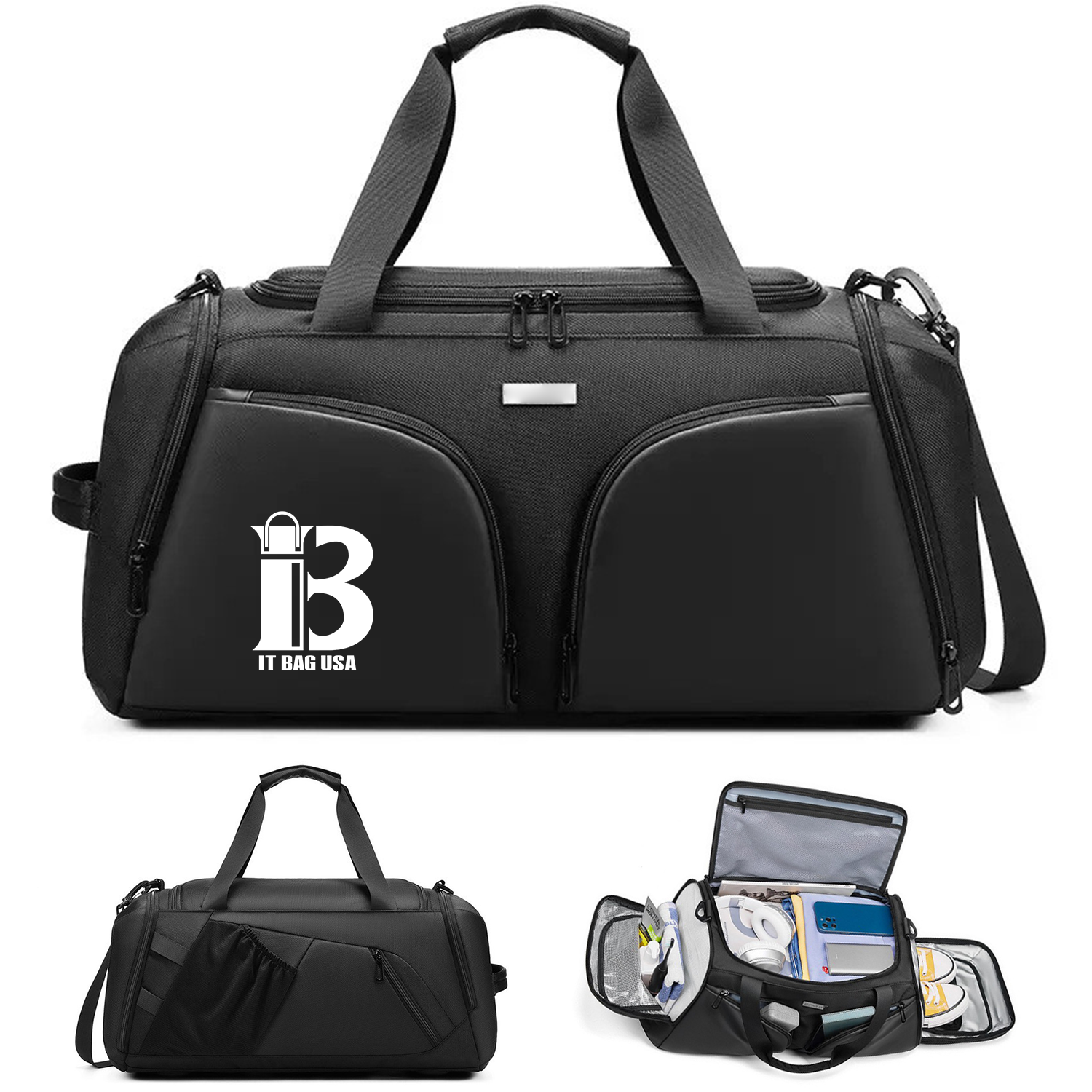 Sports duffel bag with Wet Pocket & Shoes for Women Men