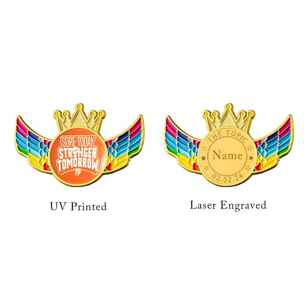 Custom Crown Wing Name Badges 7