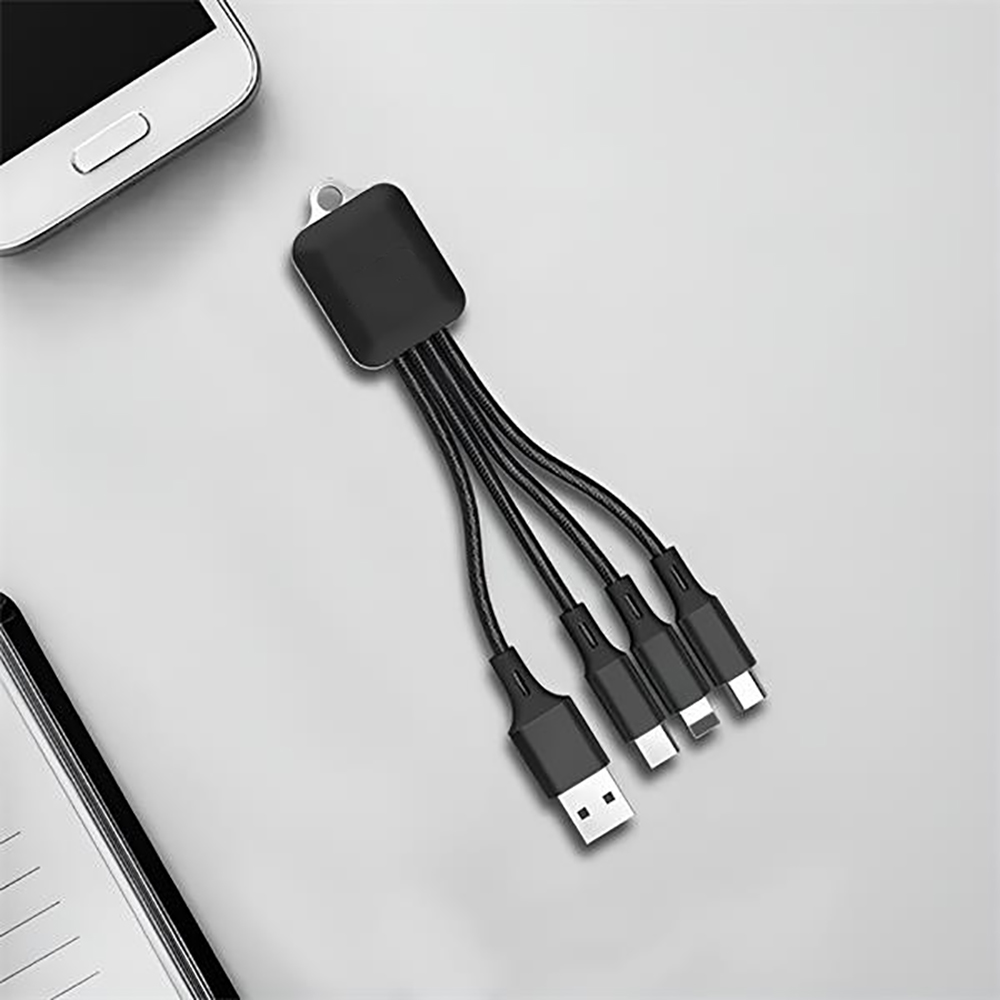 TrioCharge 3-in-1 Keychain Charging Cable 3