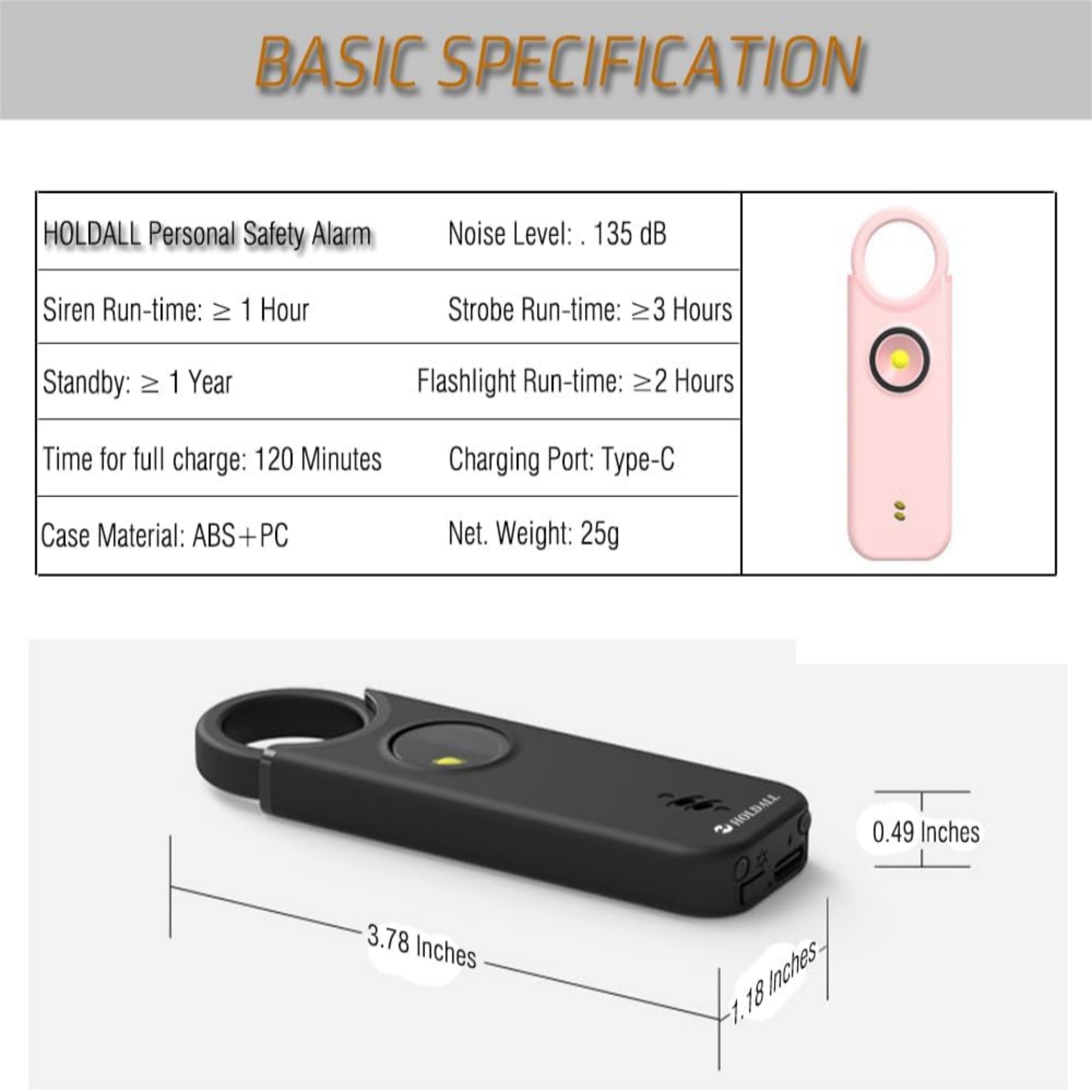 Rechargeable Emergency Safety Alarm 4