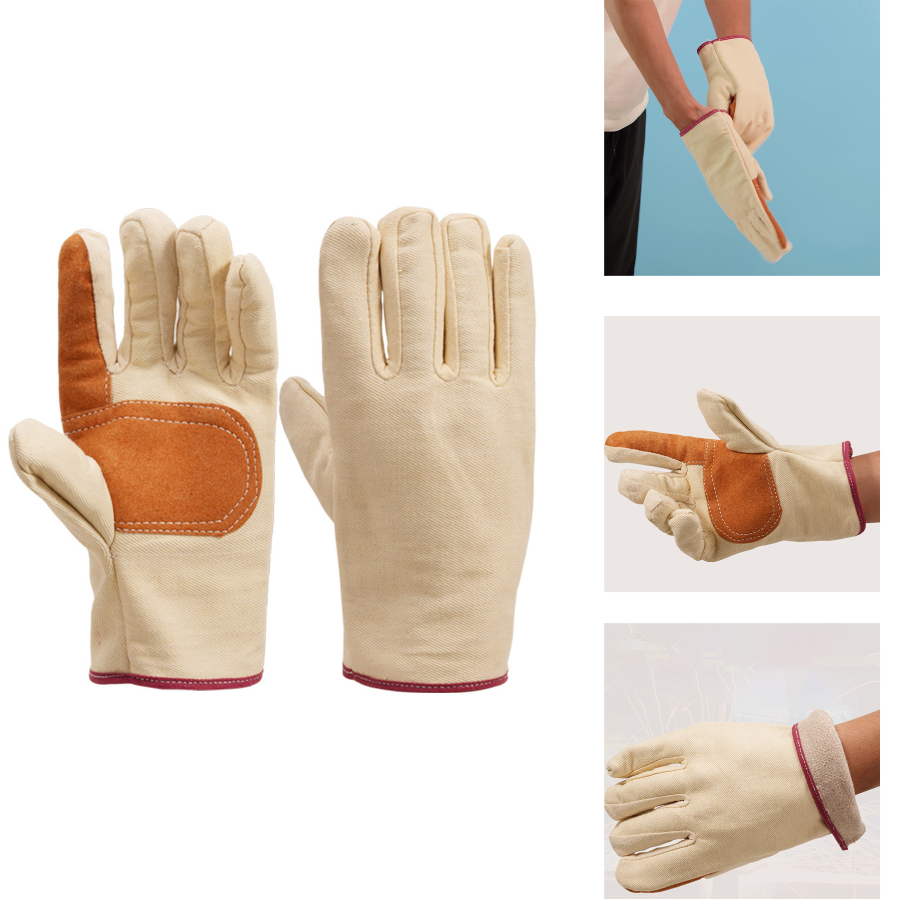 Double Palm Canvas Gloves 2