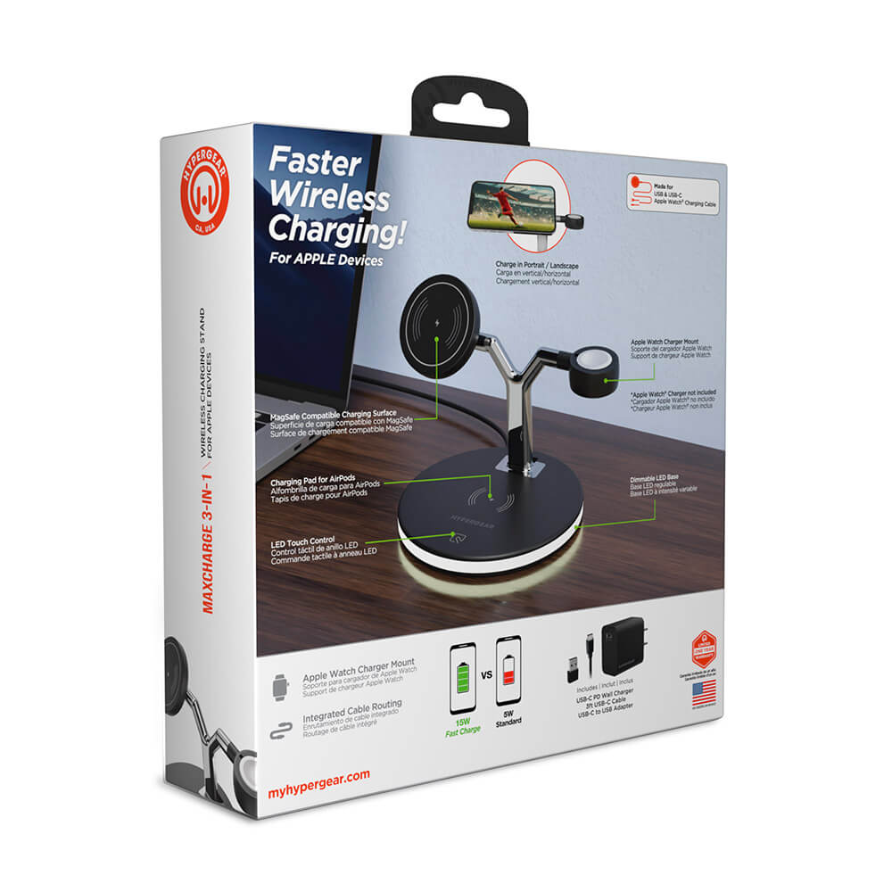 HyperGear MaxCharge 3-in-1 MagSafe Wireless Charging Stand 10