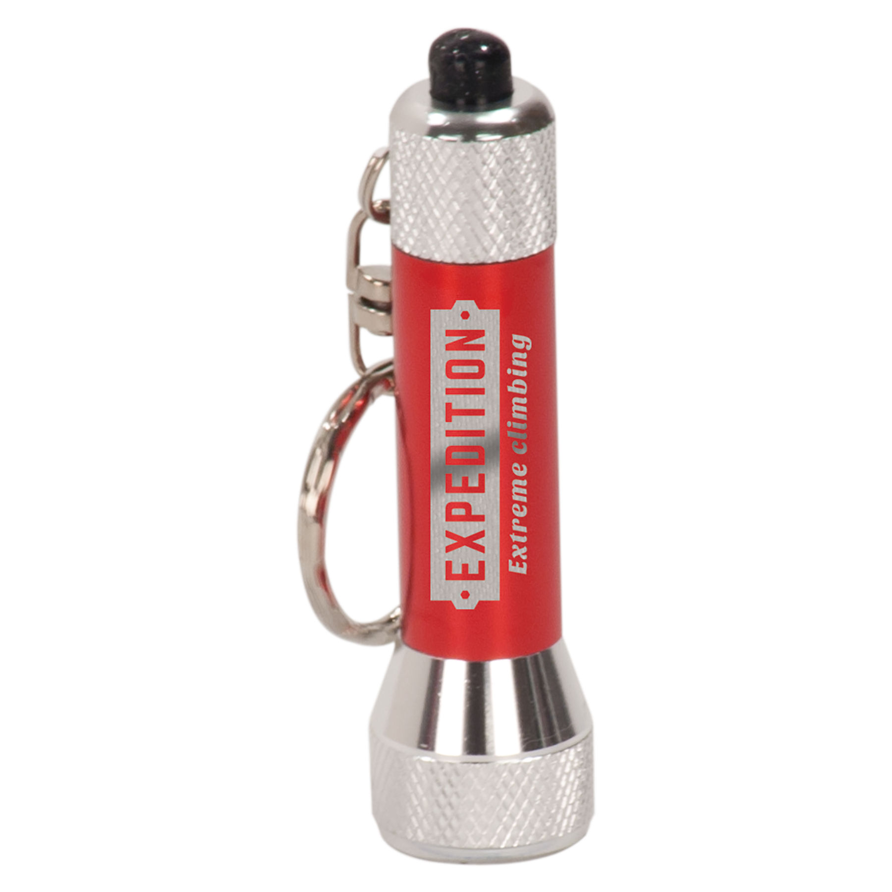 2 3/4" Red 5-LED Flashlight with Keychain 2