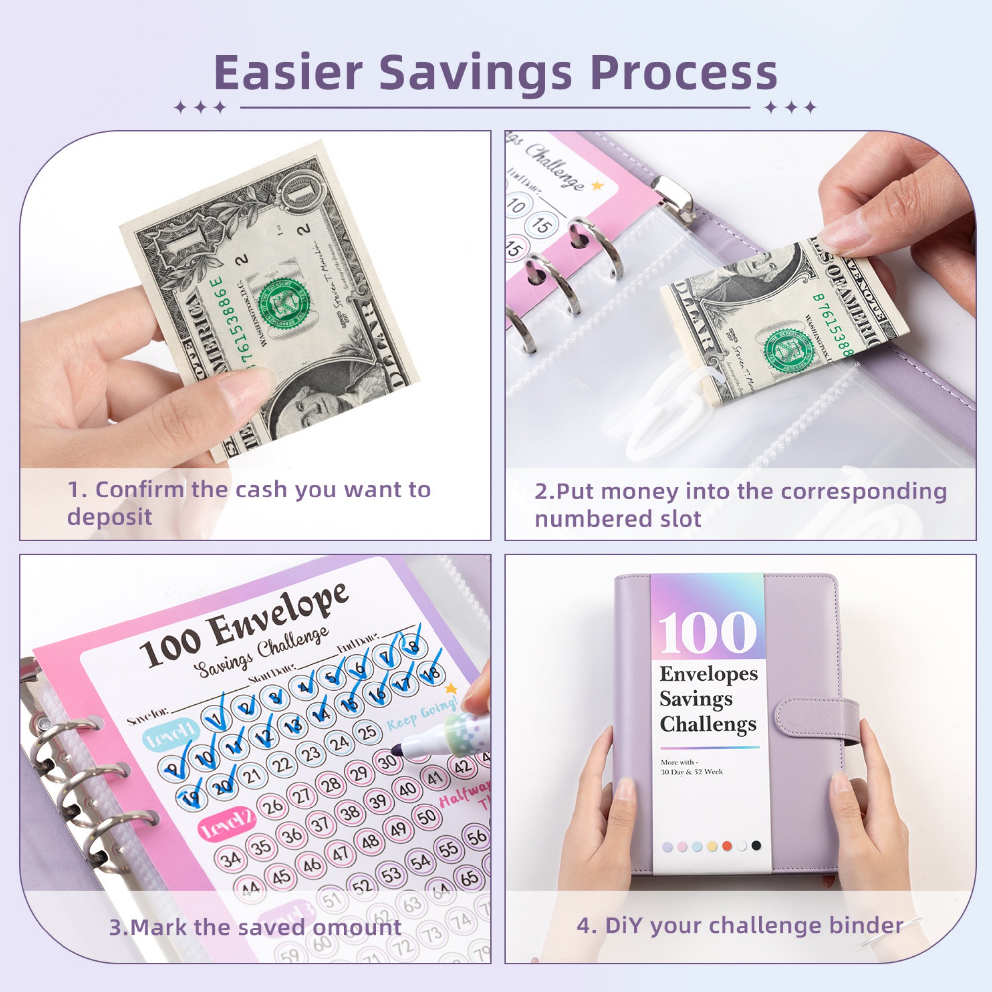 100 Envelopes Money Saving Challenge 4