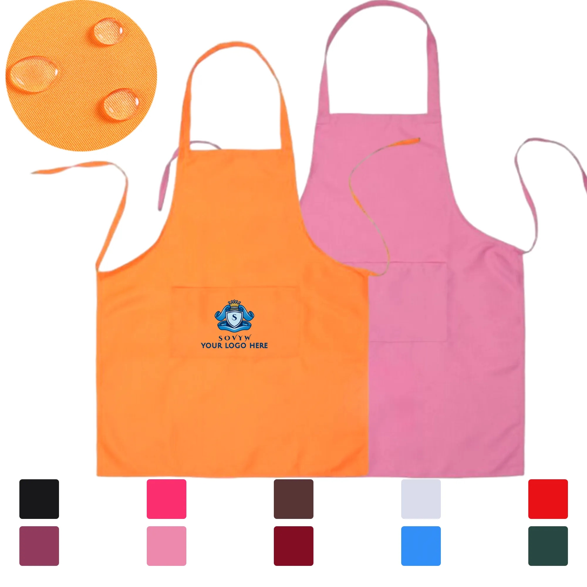 Kitchen Aprons w/ 2 Pockets