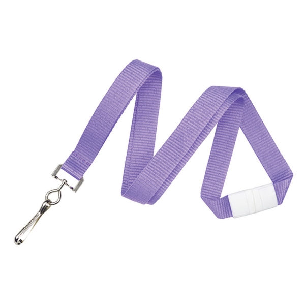 5/8" Neon Flat Polyester Lanyard w/ Breakaway 1