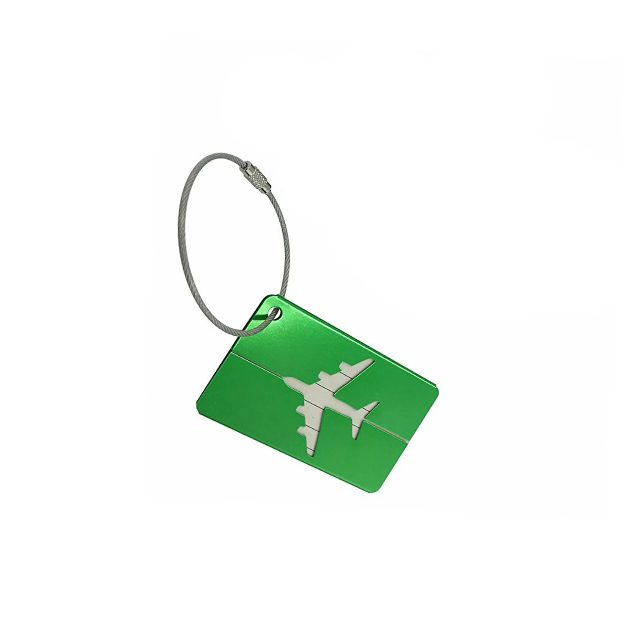 Metal Airplane Luggage Tag for Boarding 3" x 1.7" 12