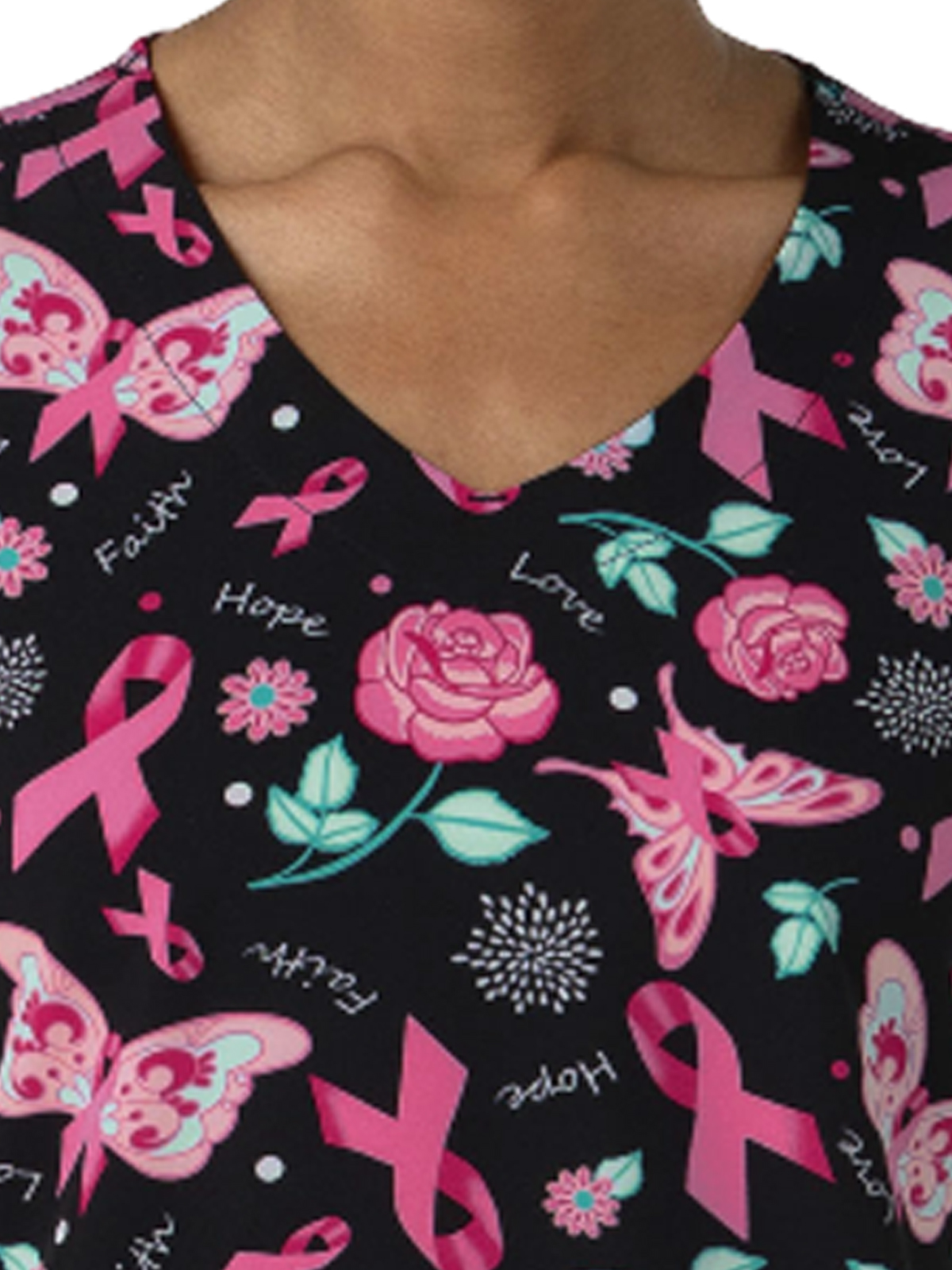 Wink - Fashion Prints - Women's V-Neck Print Scrub Top 7