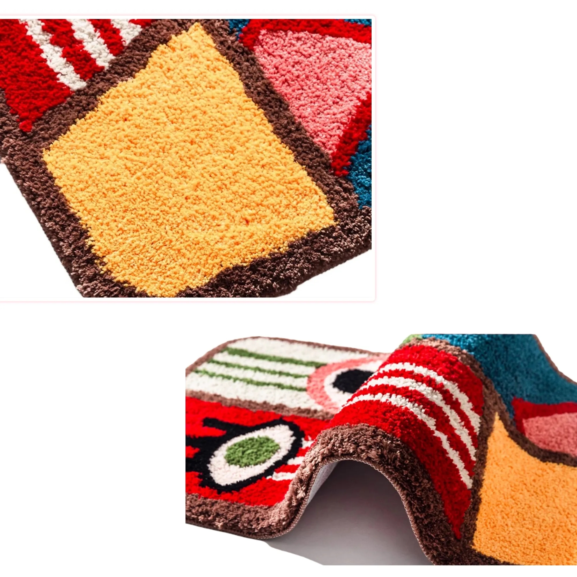Bathroom Non Slip Flocked Mat Absorbent 2