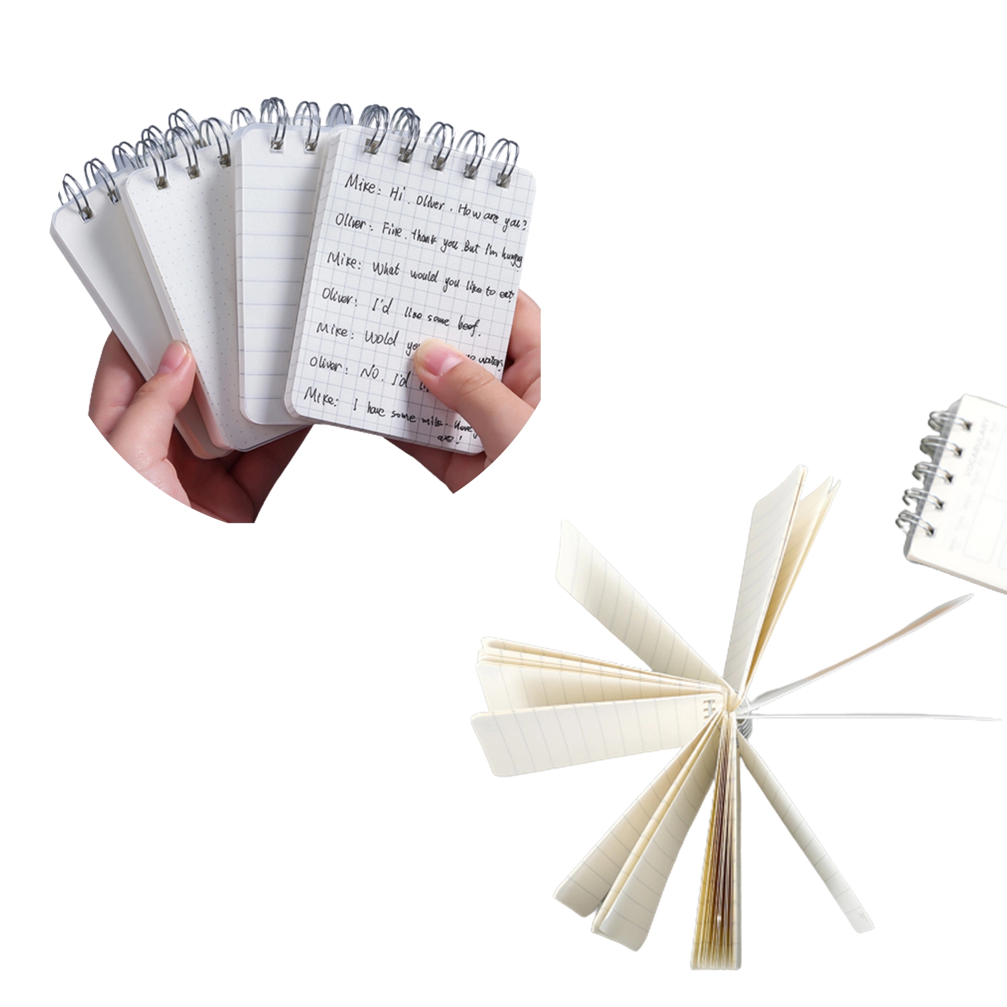 A7 Wirebound Top Spiral Small Notebook Memo Books 3