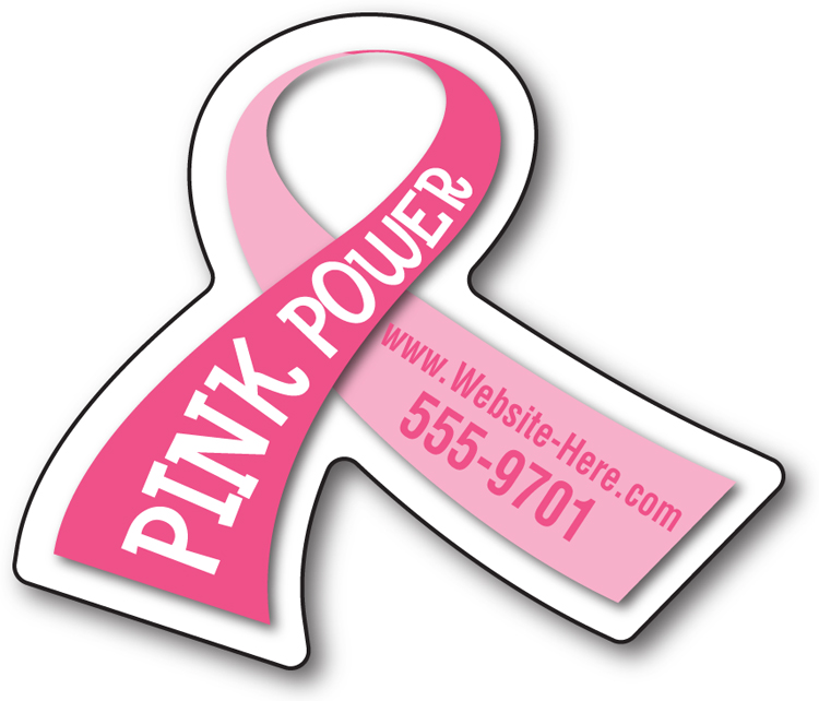 Awareness Magnet - Ribbon Shape (2.6875x2.25) - 25 Mil. 1