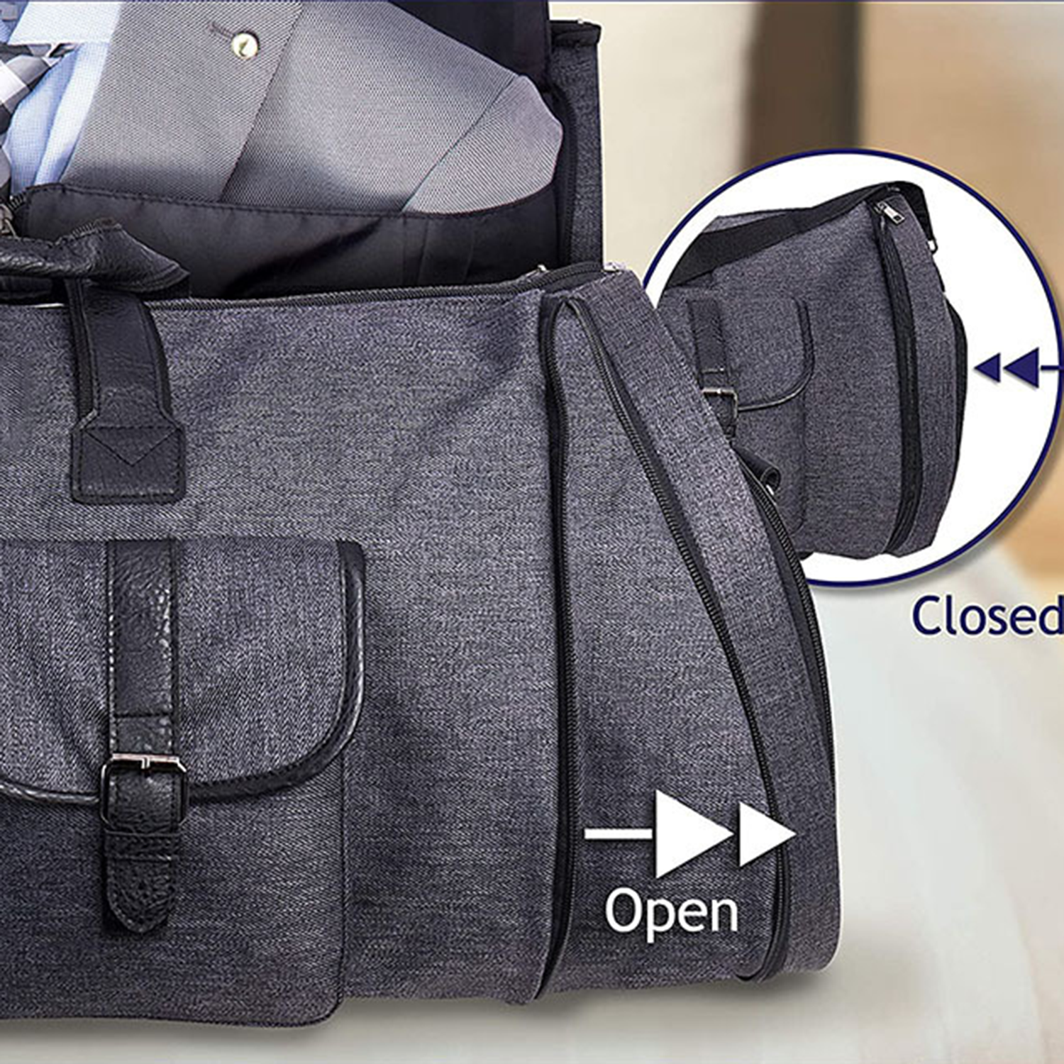 Large Capacity Oxford Travel Storage Duffel Bag With Wheel 4