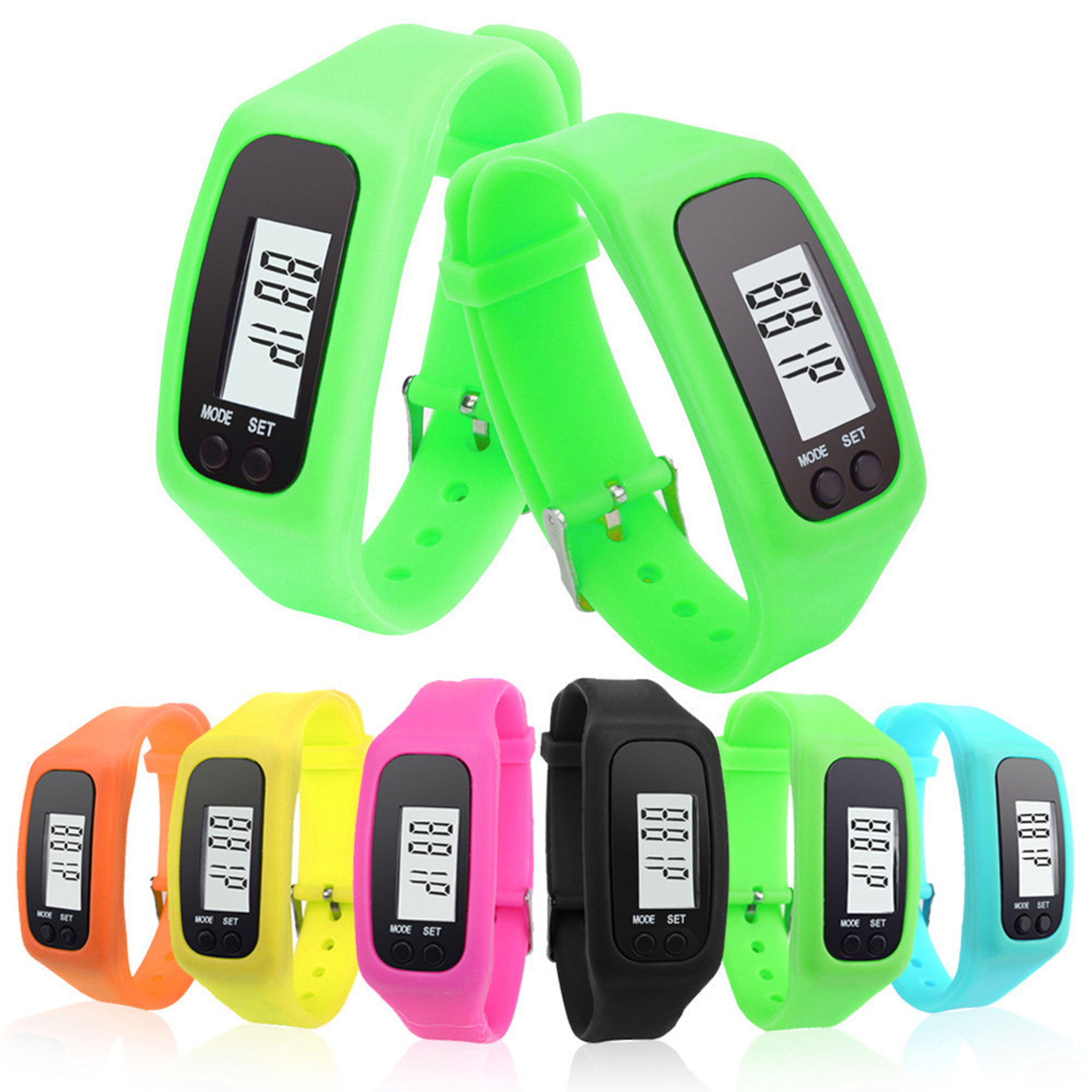 Silicone Pedometer Tracker Watch 3