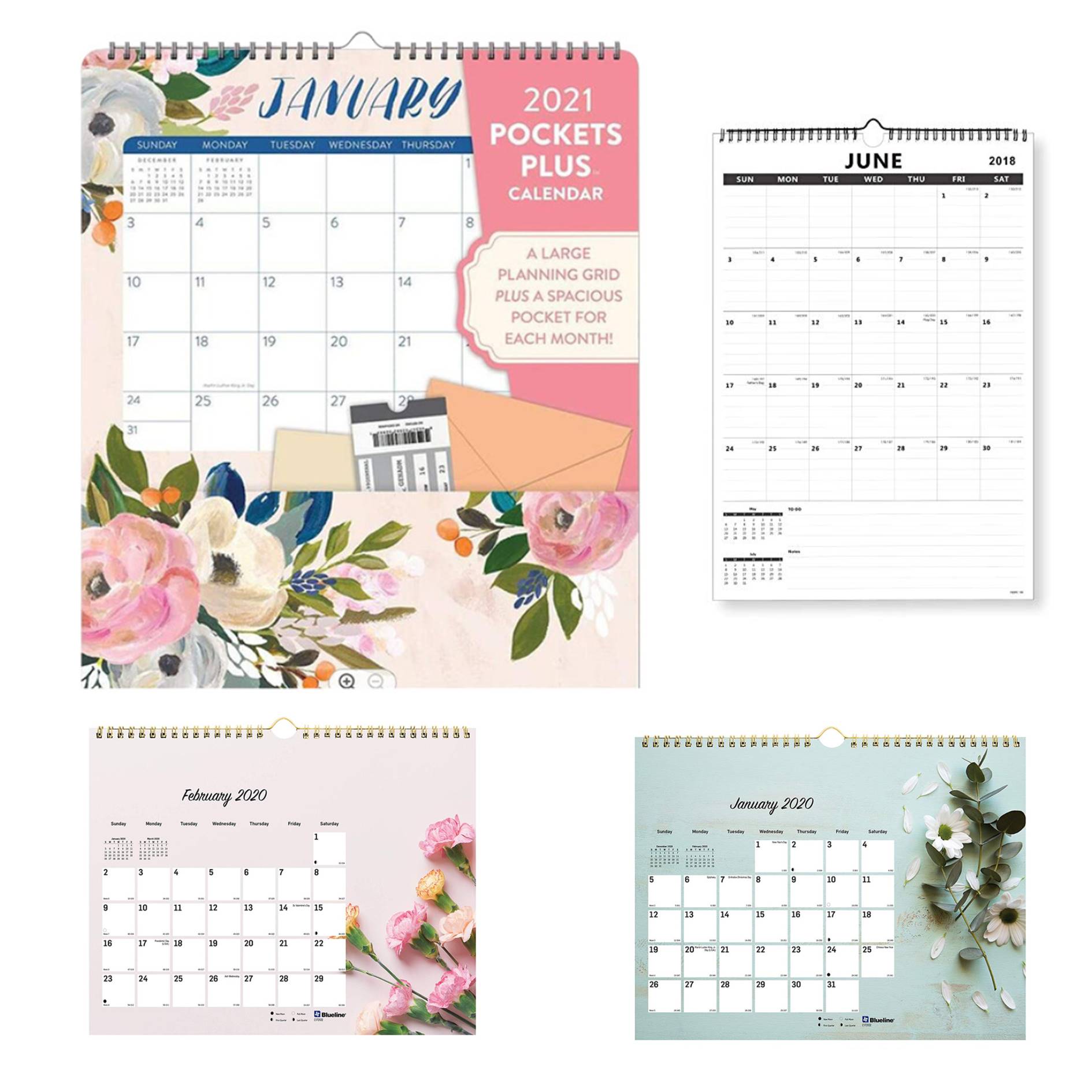 Custom Monthly Design Wall Calendar With Pocket 2
