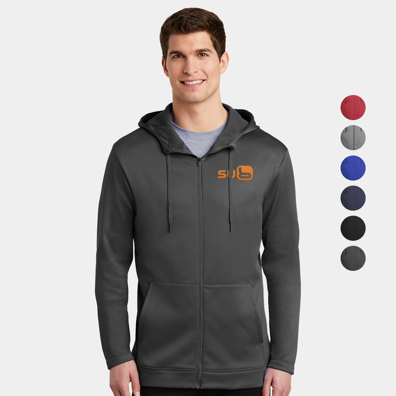 Nike Therma-FIT Full-Zip Fleece Hoodies w/ Screen Print 7 oz, custom hoodie or sweatshirt with logo imprint 2
