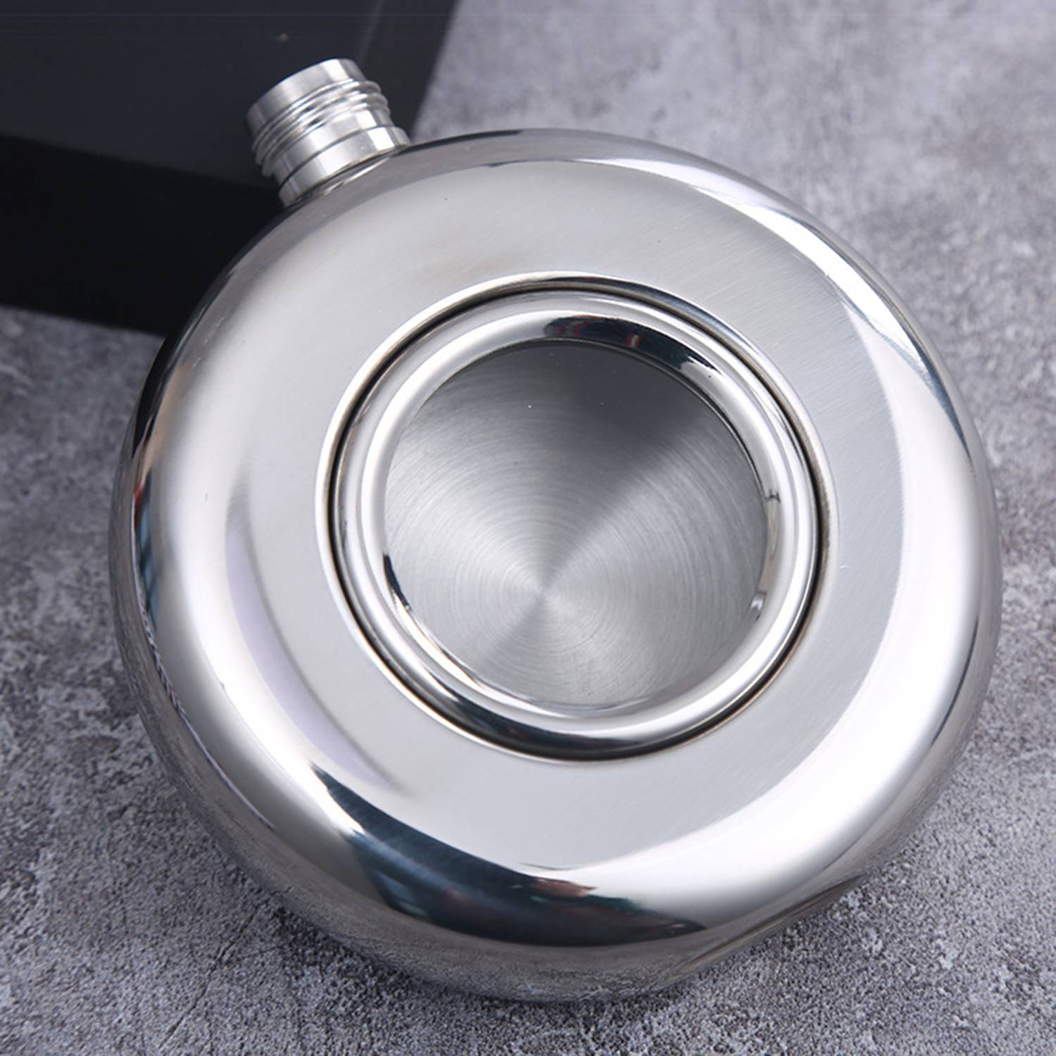 Portable Mini 5Oz Stainless Steel Round Hip Flask 3