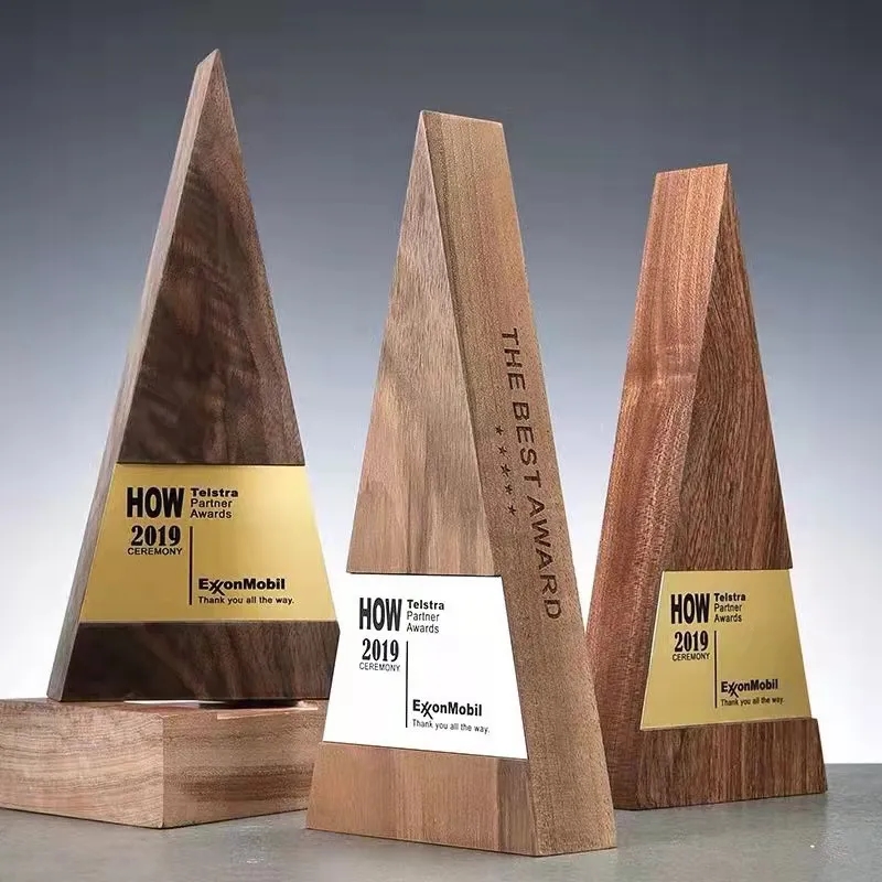 Wooden Triangle Trophy 3