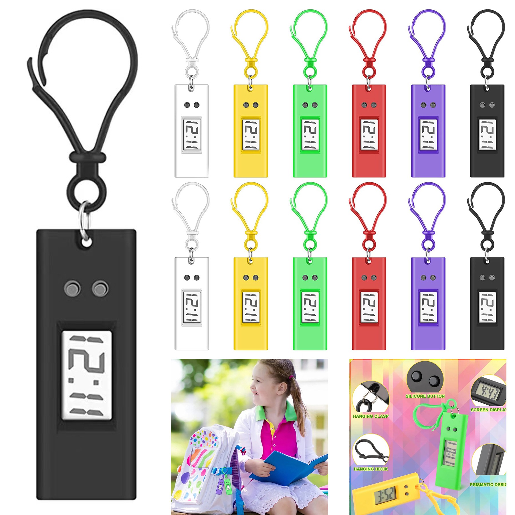 Keychain Digital Pocket Watch 2