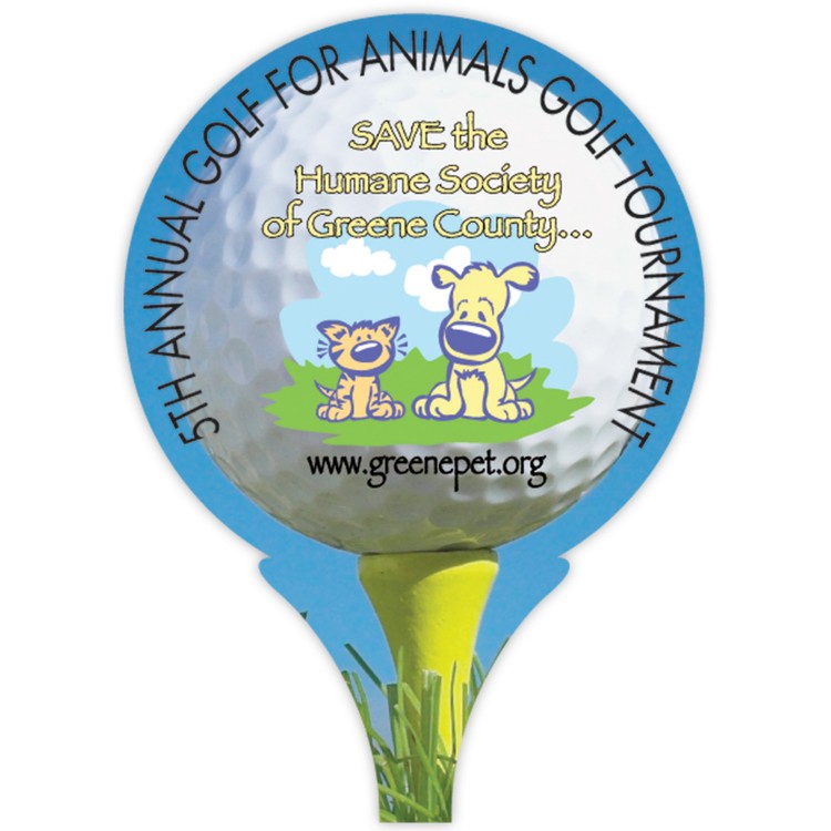 Vinyl Label (2"x 2.75") Golf Ball