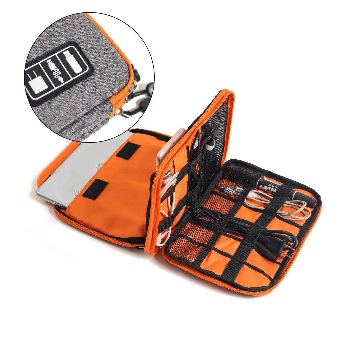 Travel Electronics Organizer Bag With Multiple Pockets 3