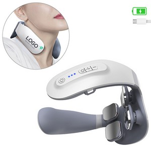 4 Heads Rechargeable Electric Pulse Neck Massager With Magnetic Electrode Pads 11