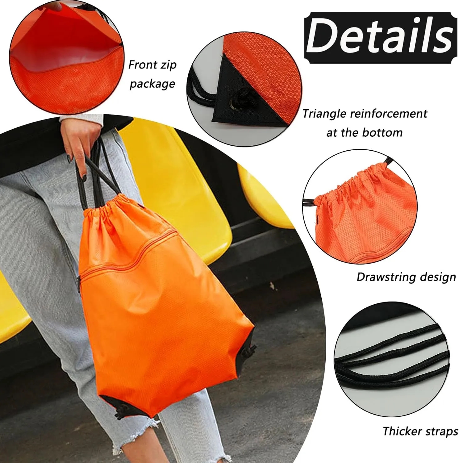 Oxford Cloth Drawstring Backpack Bag 1