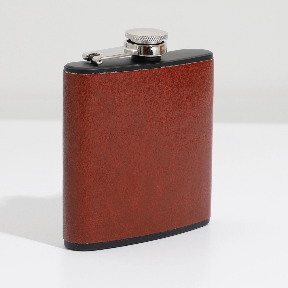 6 oz Stainless Steel Liquor Flask PU Surface 3