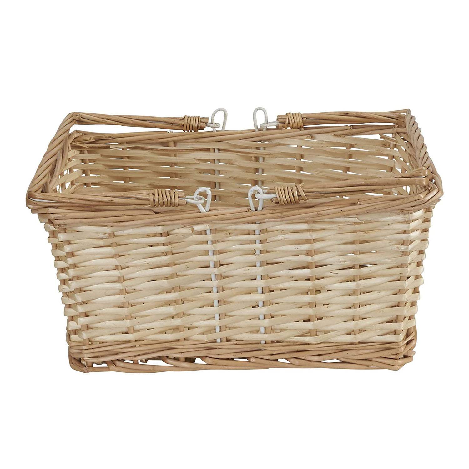 Portable Hand Woven Wicker Picnic Basket w/ Handle 4