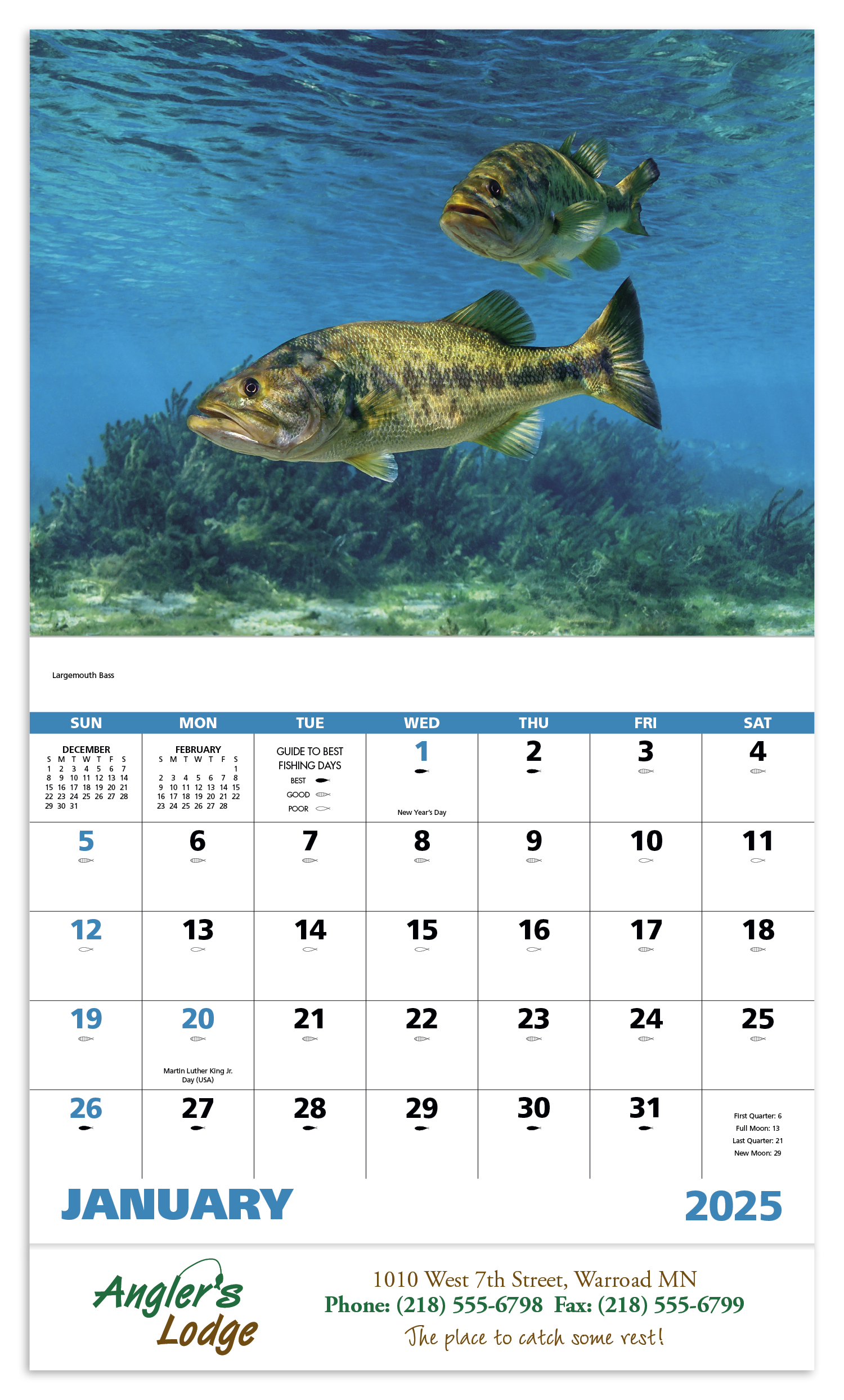 Good Value™ Fishing - Stapled Calendar 18