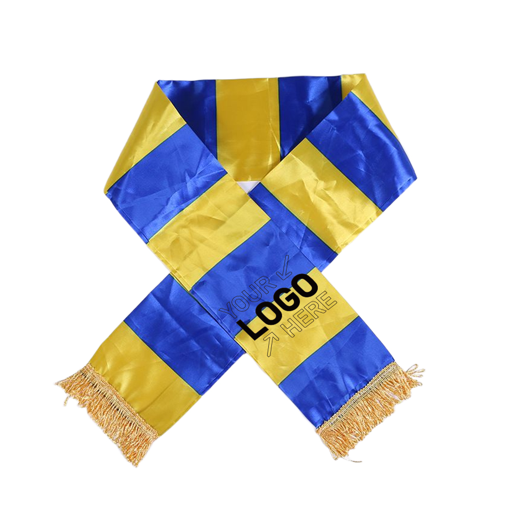 Satin Sport Fan Scarf W/ Tassel 2