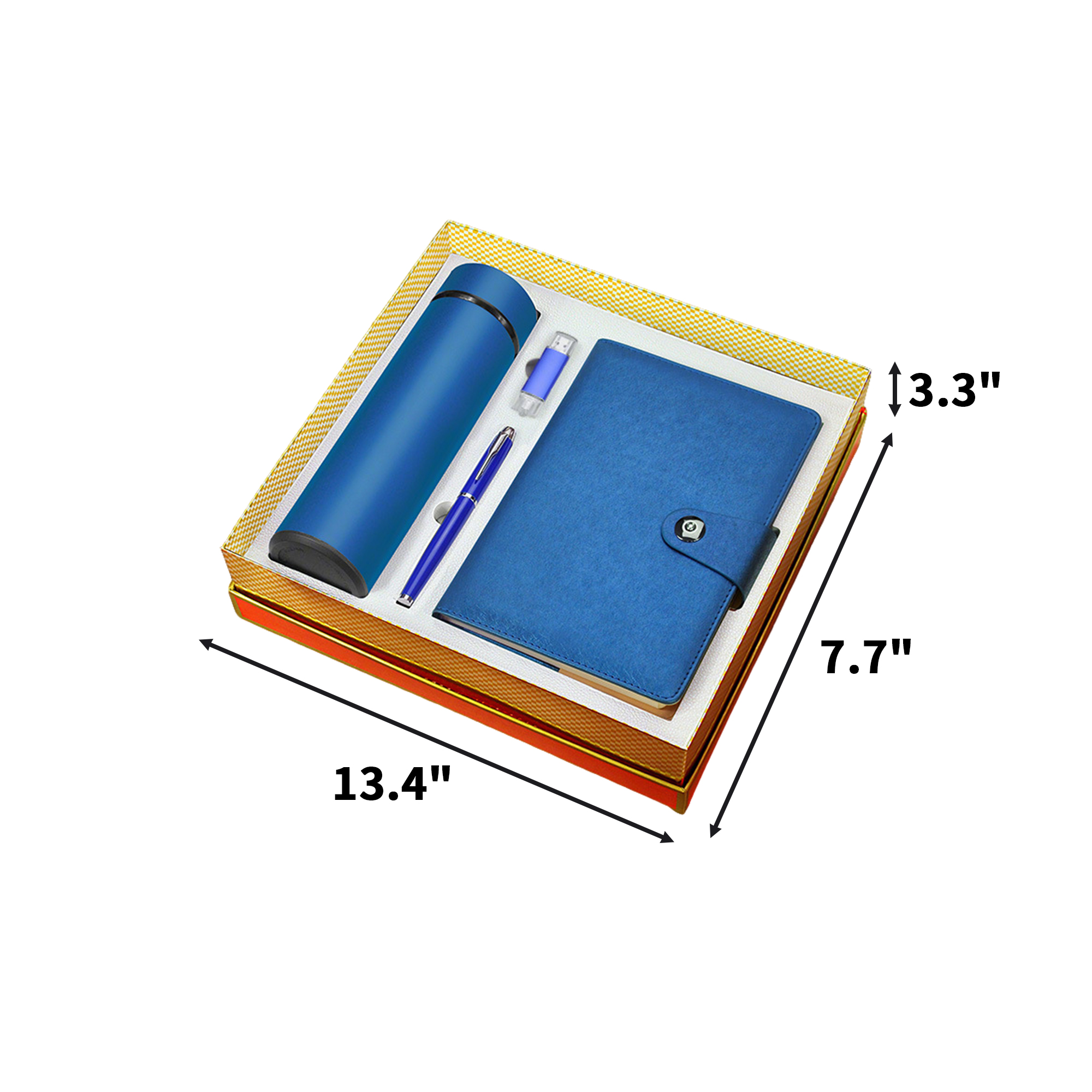 Executive Gift Set With Insulated Cup USB Pen And Notebook 7.7" x 13.4" x 3.3" 6