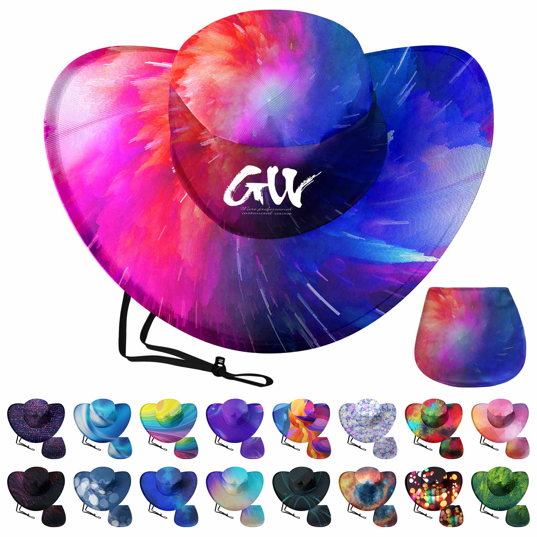 Full Color Foldable Cowboy Hat 2