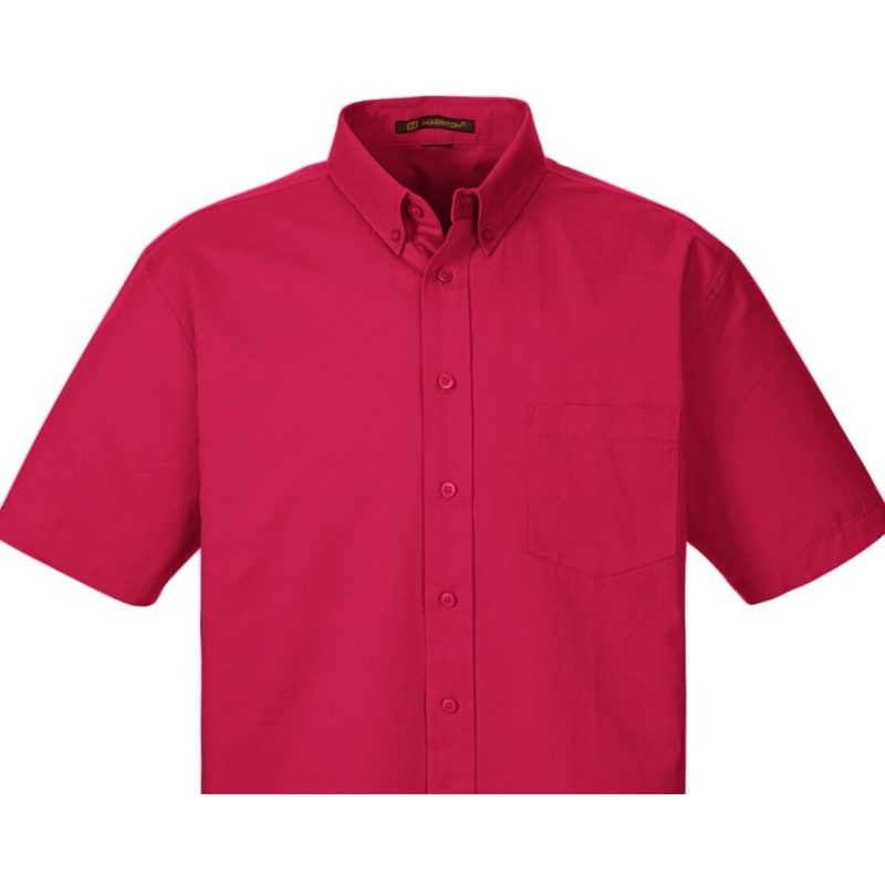 Harriton Men's Foundation 100% Cotton Short-Sleeve Twill Shirt With Teflon™ 2
